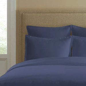 Cotton Collection Tailored Pillow Sham Blue Jean